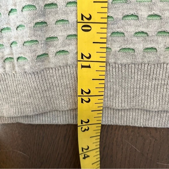 Halogen Women’s Top Size Small Perforated White and Green. Free with Purchase - Picture 8 of 10